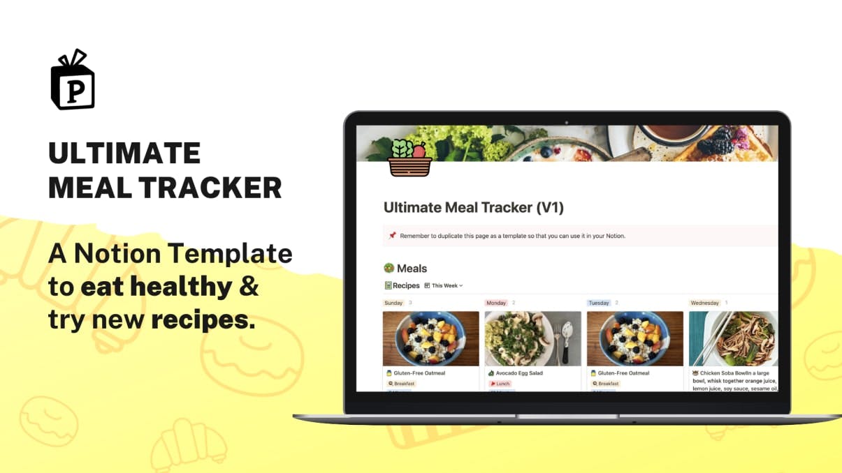 Ultimate Meal Tracker | Buy Notion Template at Prototion