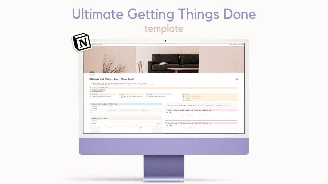 All In One GTD Notion Template 
