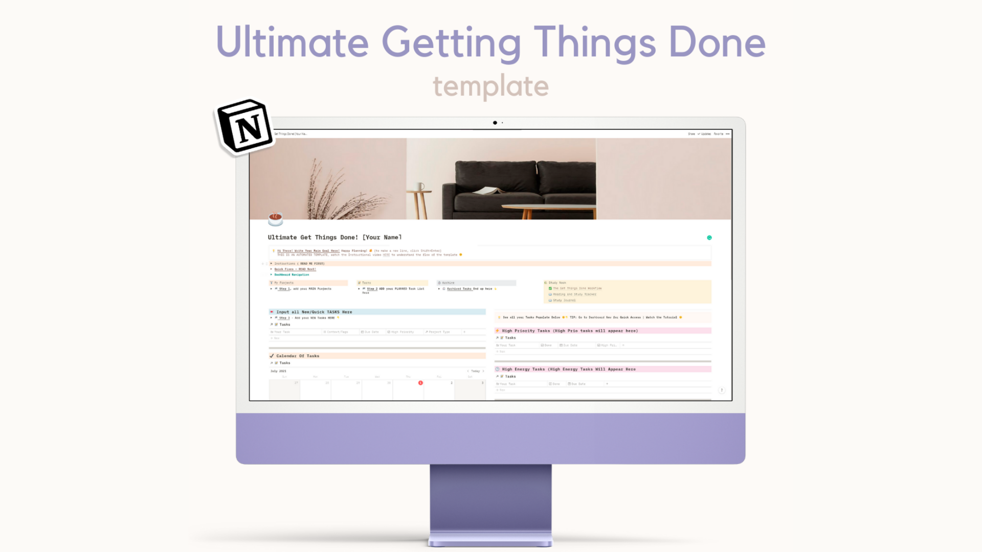 Getting Things Done Notion Template | Prototion