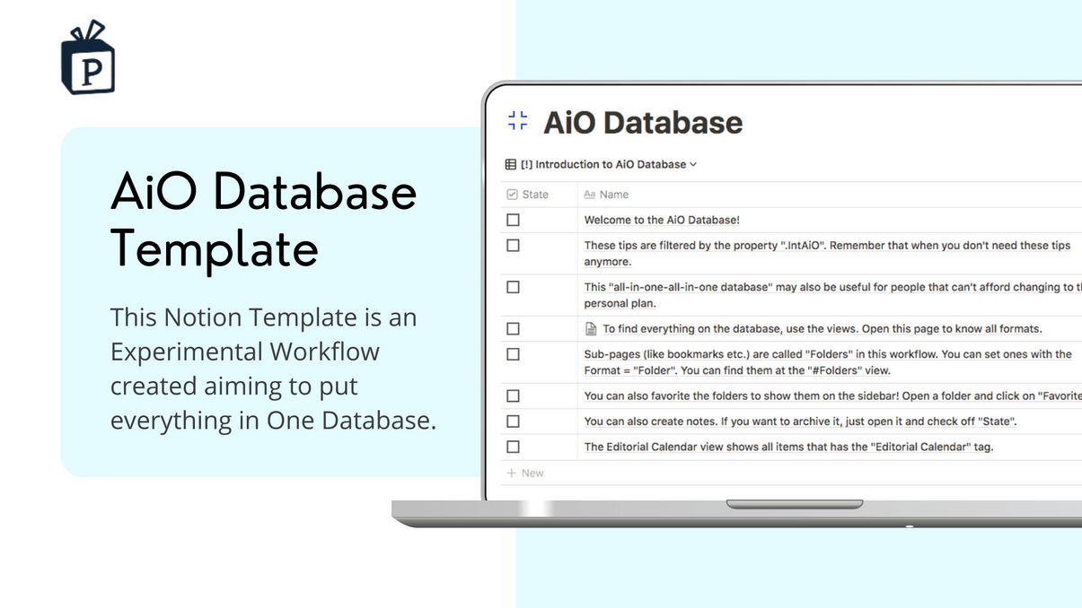 Prototion | AiO Database Template | Free Download 