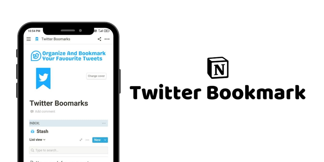 Twitter BookMarks Manager | Buy Notion Template | Prototion