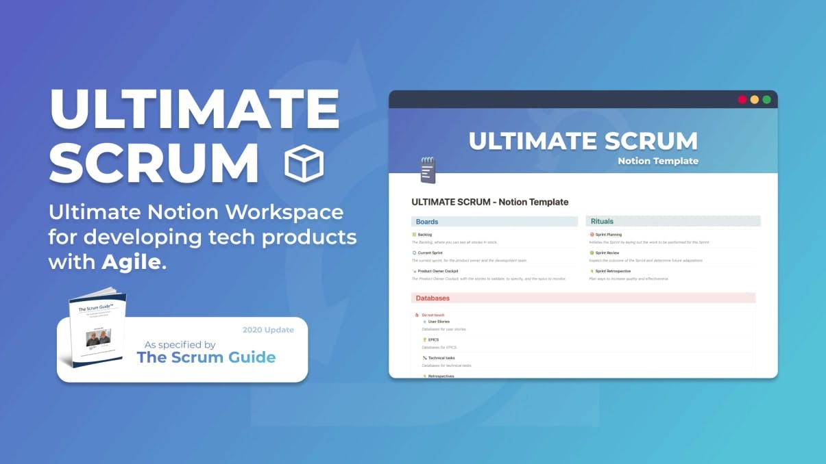 Agile Scrum Pack | Premium Notion Templates | Prototion