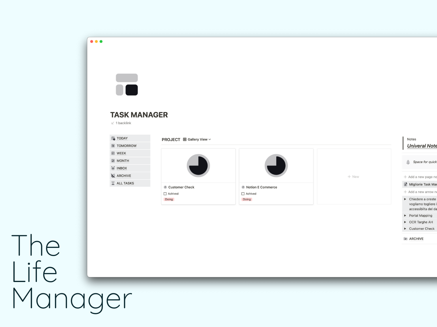 Task Manager | Free Notion Template | Prototion