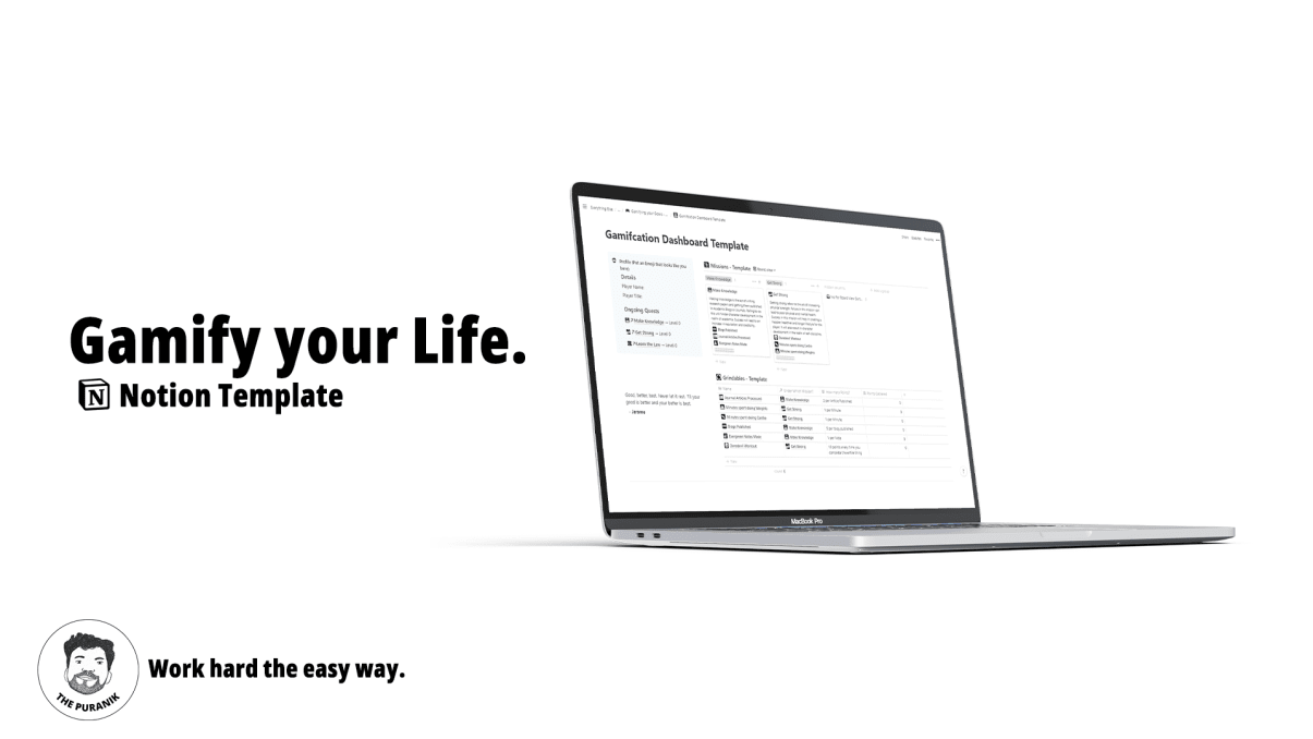 Gamify Your Life | Notion Template