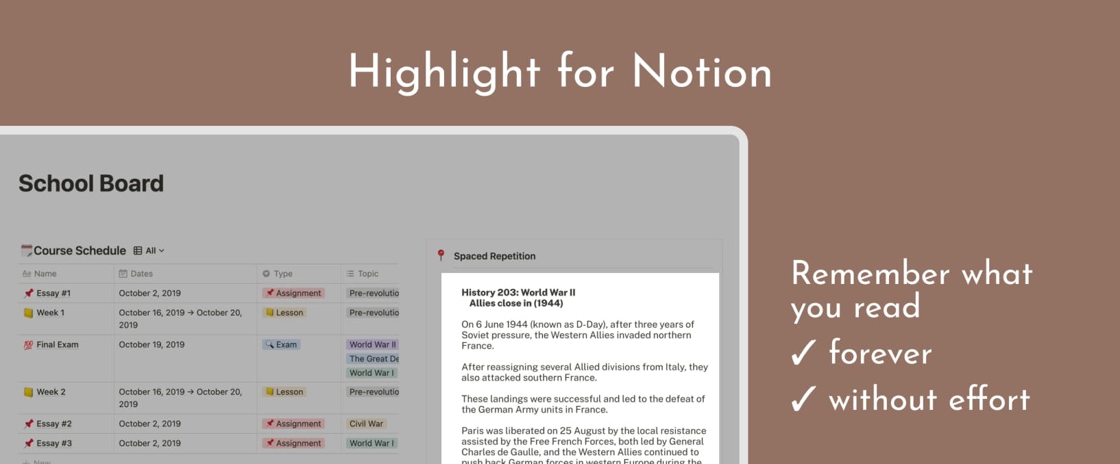 Highlight | Prototion | Buy Notion Template