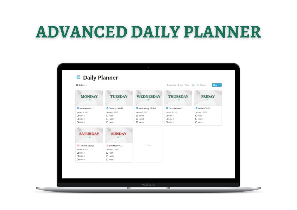 Advanced Notion Daily Planner