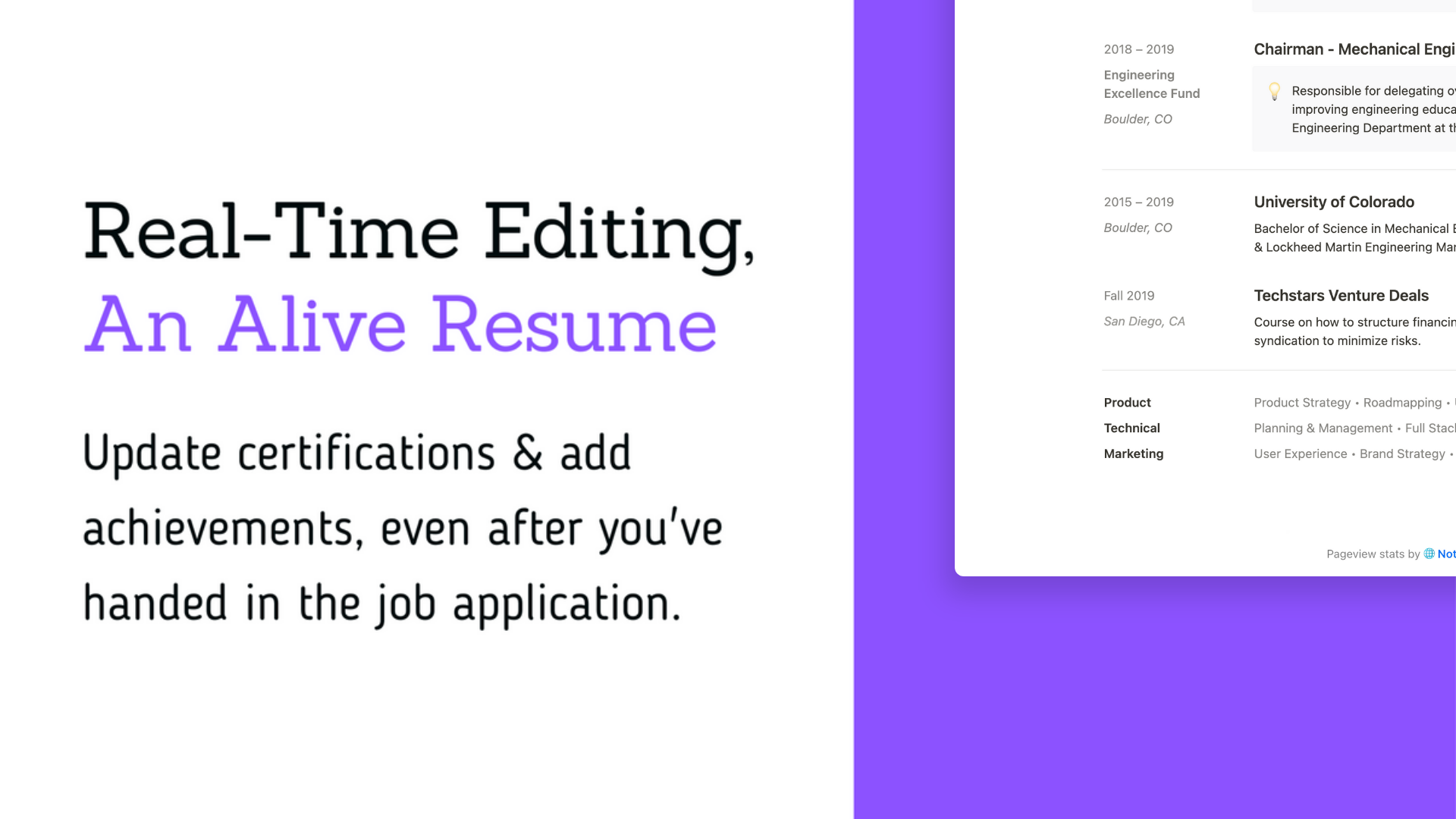 Modern Resume | CV Built Using Notion | Get Template Now!