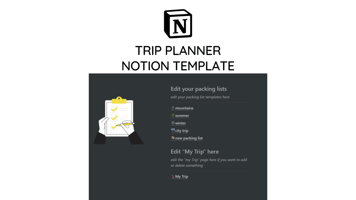 Notion Trip Planner