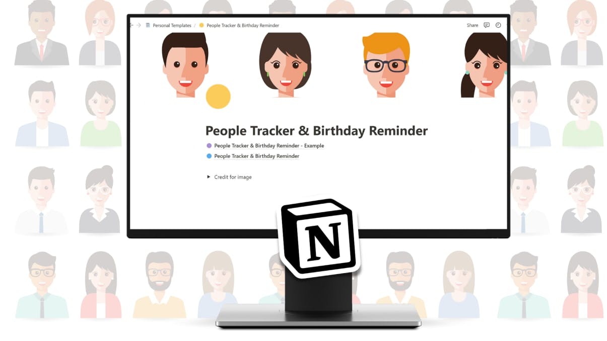 People Tracker & Birthday Reminder- Notion Template 
