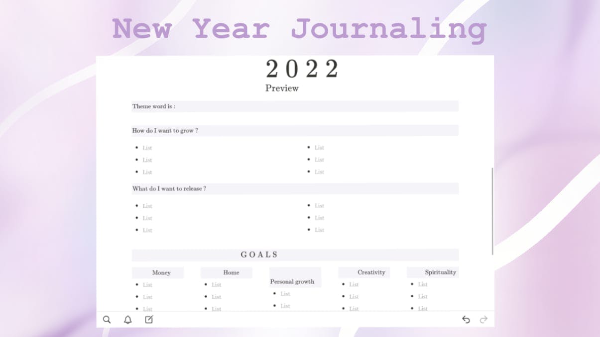 New Year Journaling | Prototion | Buy this Notion Template