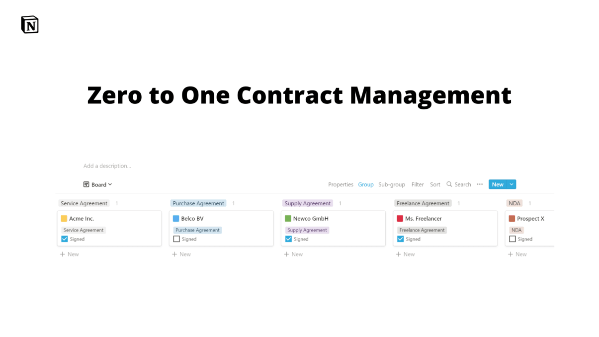 Contract Management | Prototion | Get Notion Template