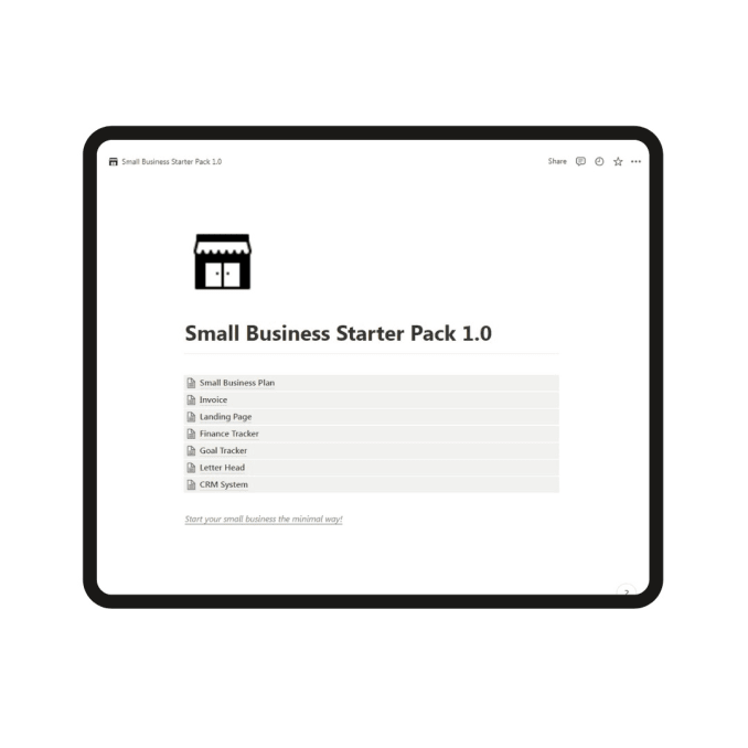 Small Business Starter Pack 1.0 | Prototion