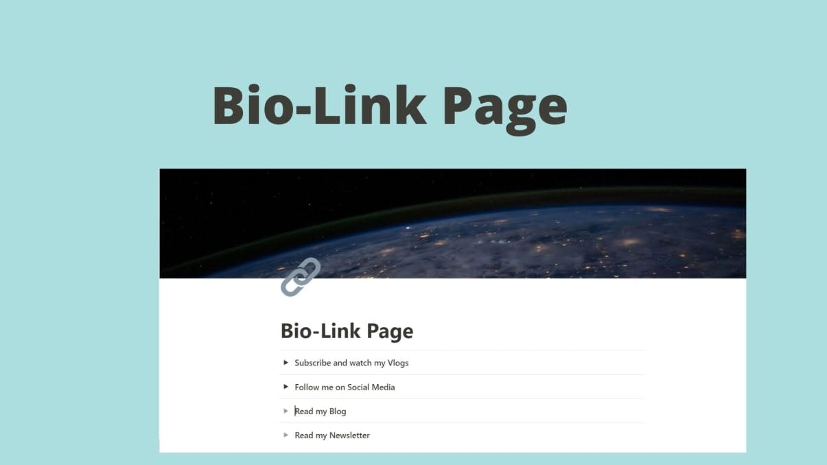 Bio Link Page | Prototion | Get Notion Template