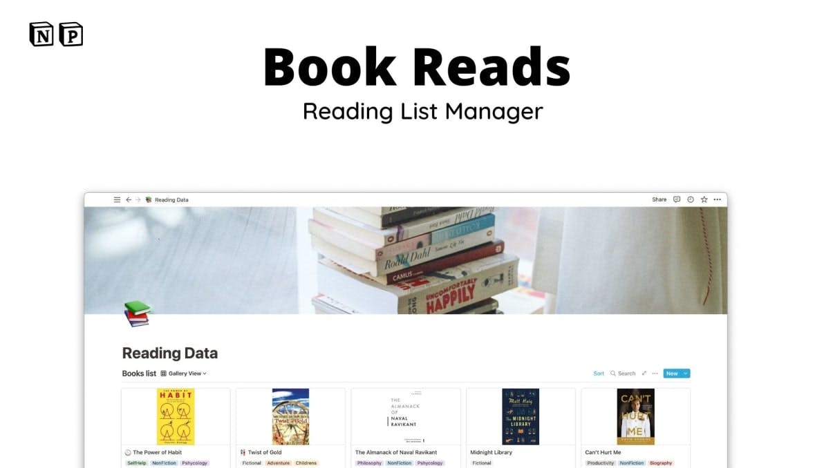 Book Reads | Free Notion Template 