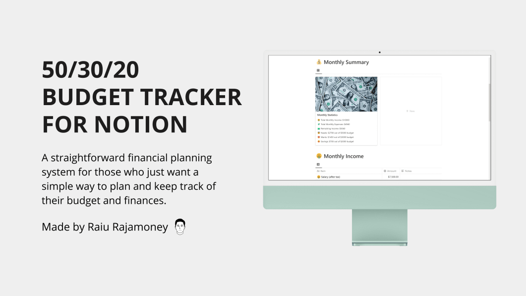 50/30/20 Budget Tracker