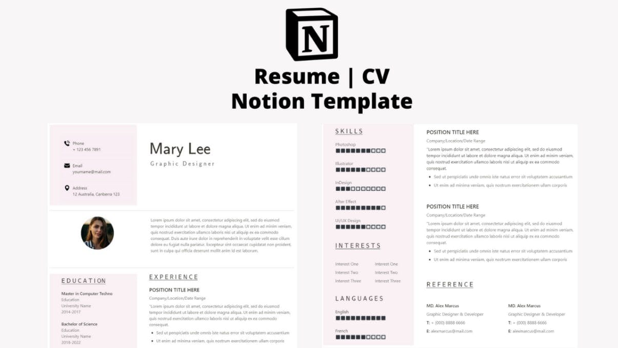 Resume- CV | Prototion | Buy Notion Template