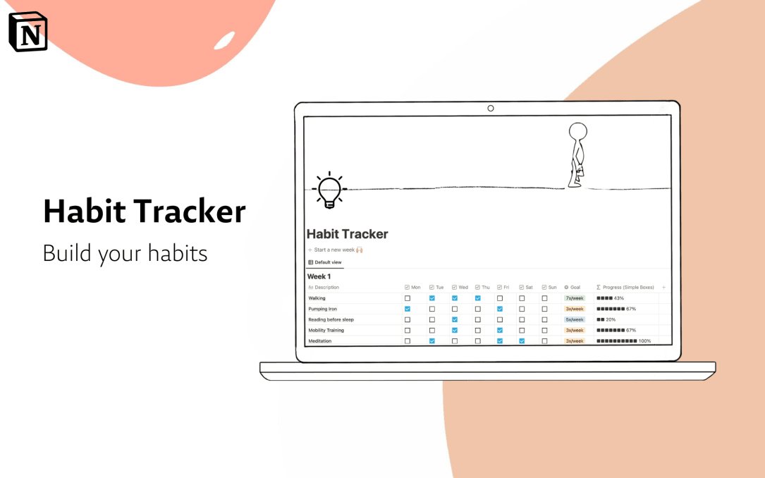 Habit Tracker | Prototion | Buy Notion Template