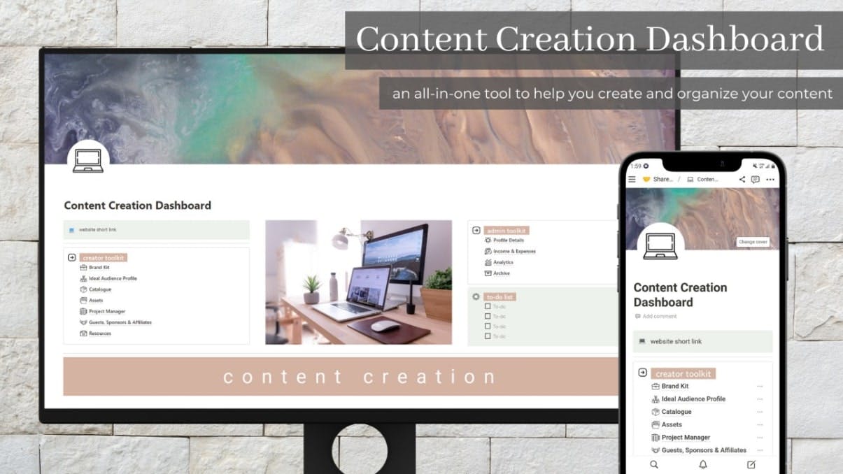 Content Creation Planner | Prototion | Notion template