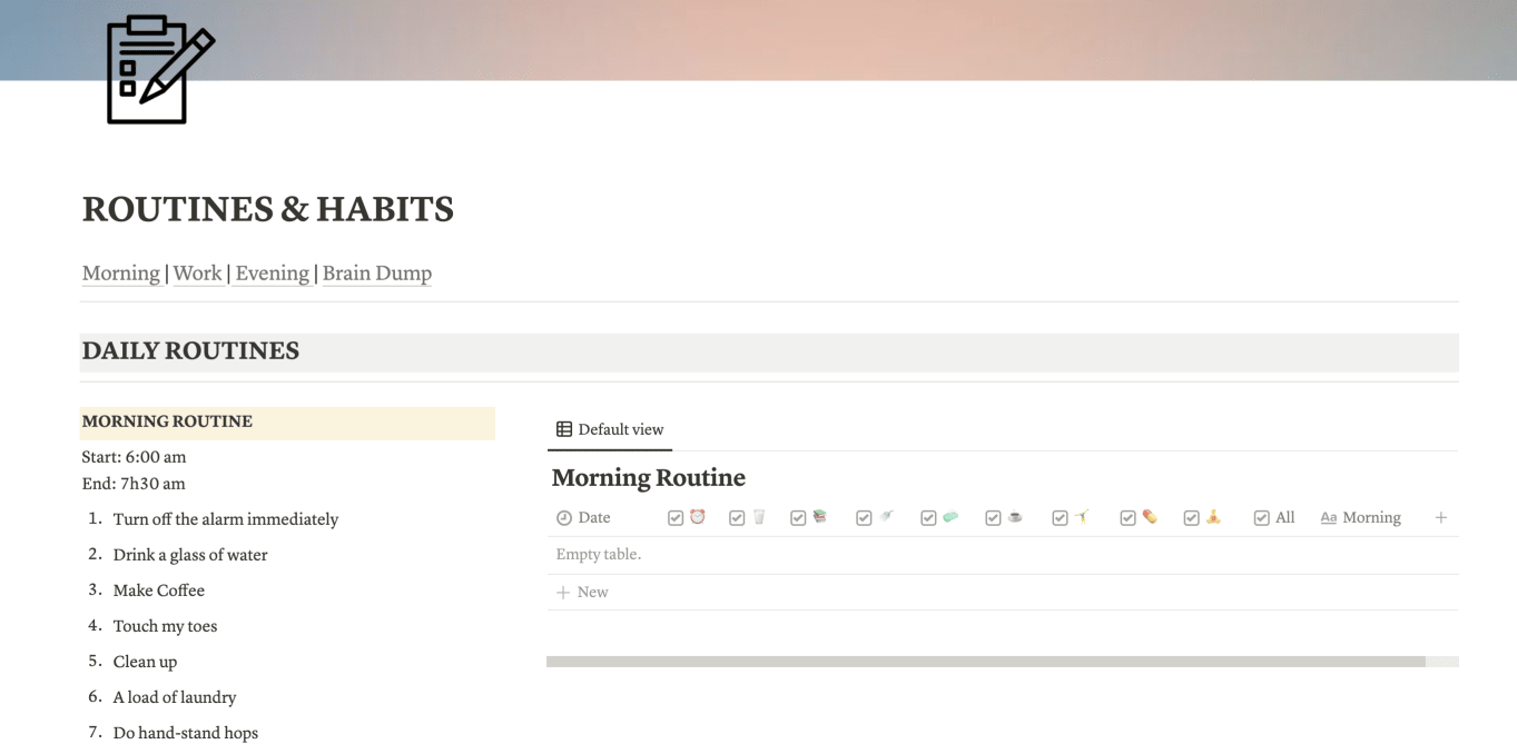 Habits & Routines | Prototion | Buy Notion Template