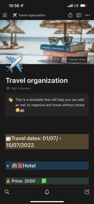Notion Travel Organization | Prototion | Buy Notion Template