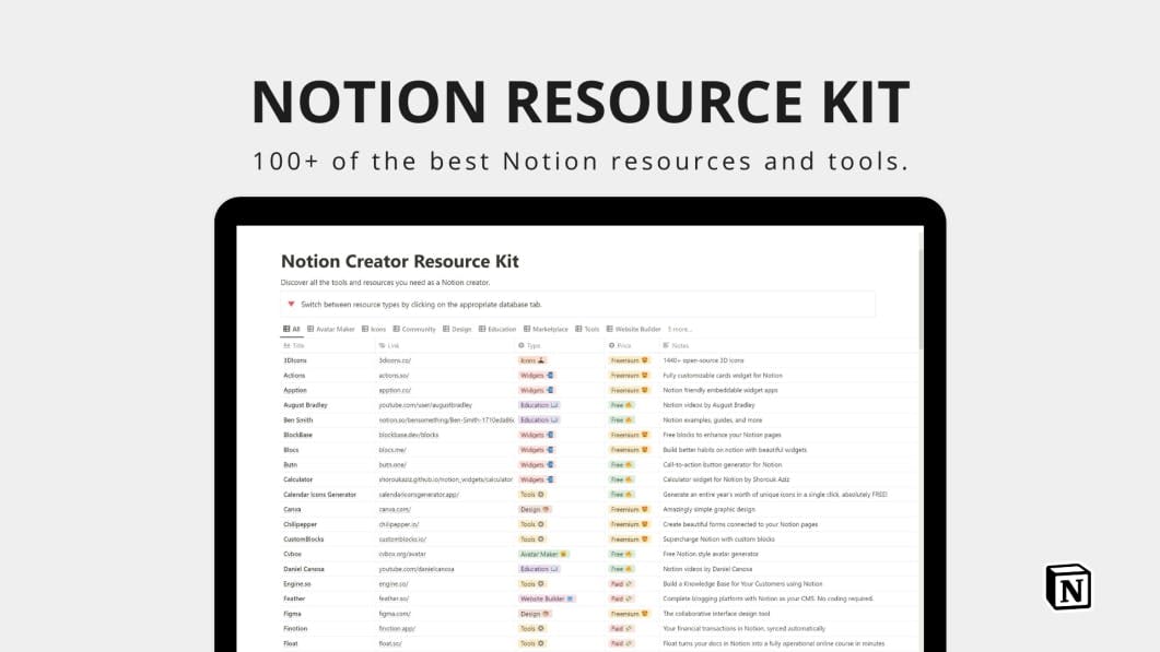 Notion Creator Resource Kit