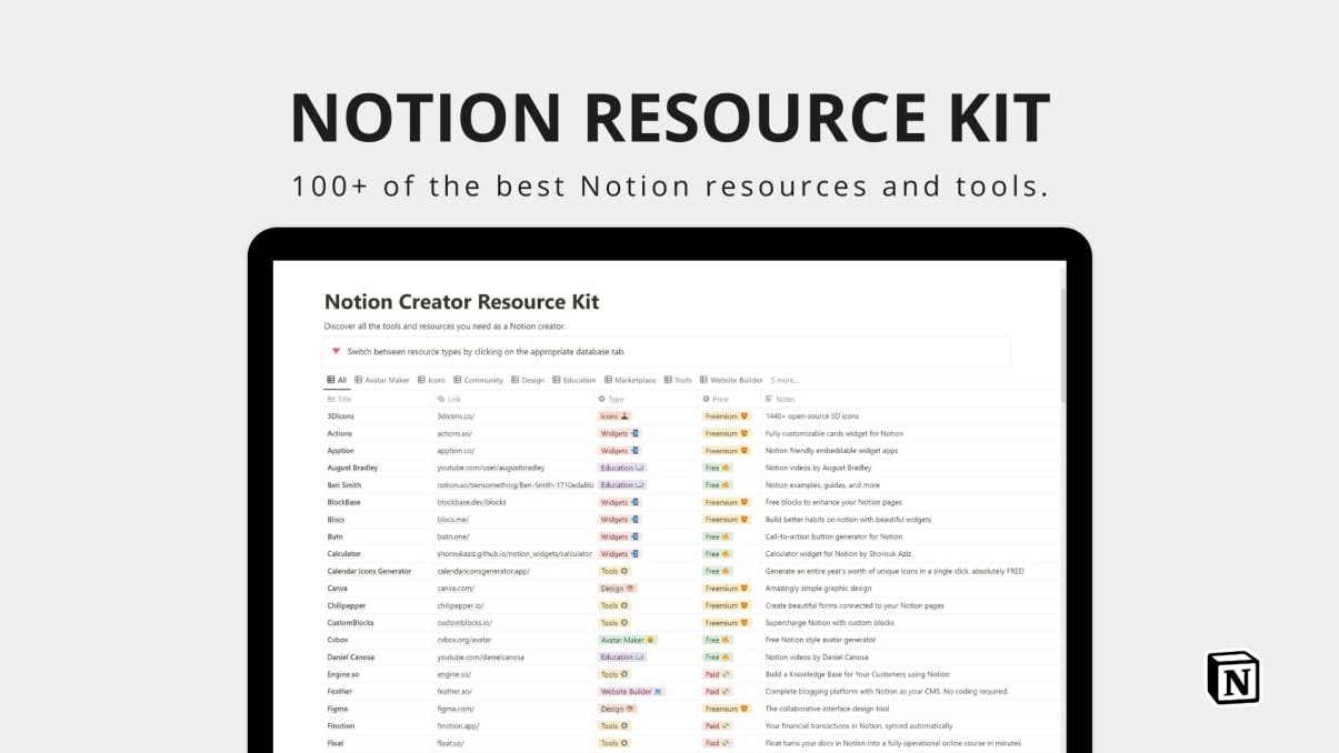 Notion Creator Resource Kit | Prototion 