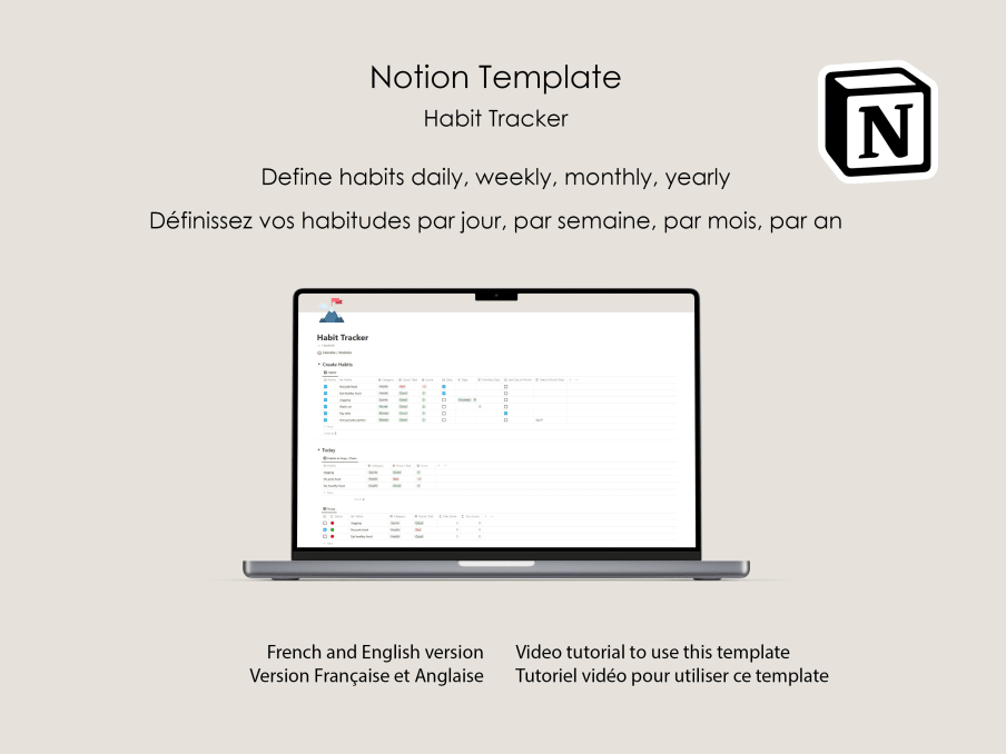 Notion Template - Habit Tracker | Prototion 