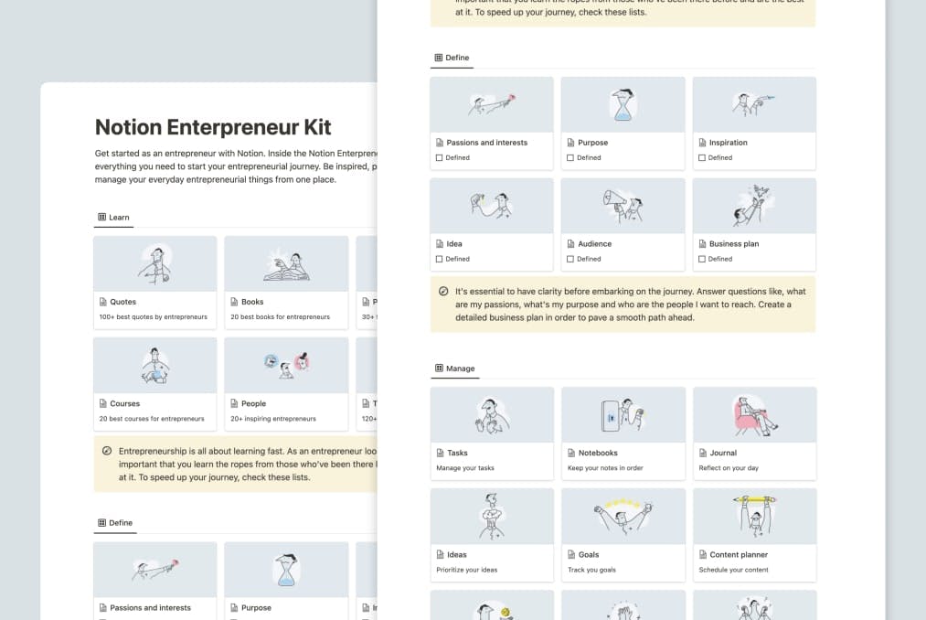Notion Entrepreneur Kit | Prototion | Buy Notion Template