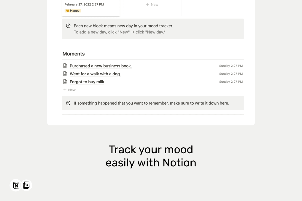 Notion Mood Tracker | Prototion | Buy Notion Template