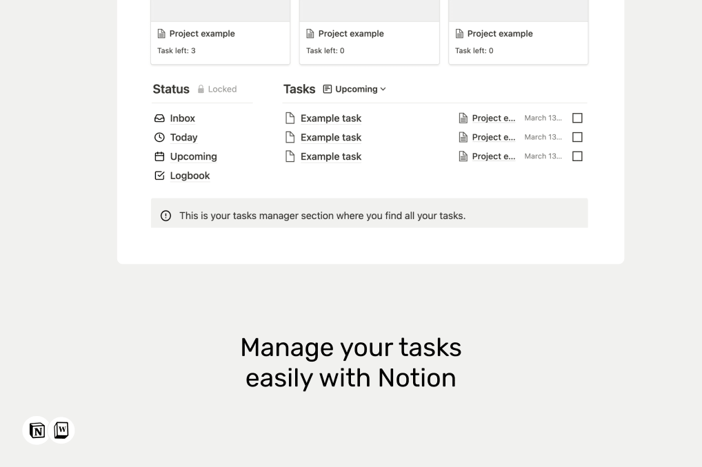 Notion Task Manager | Prototion | Buy Notion Template