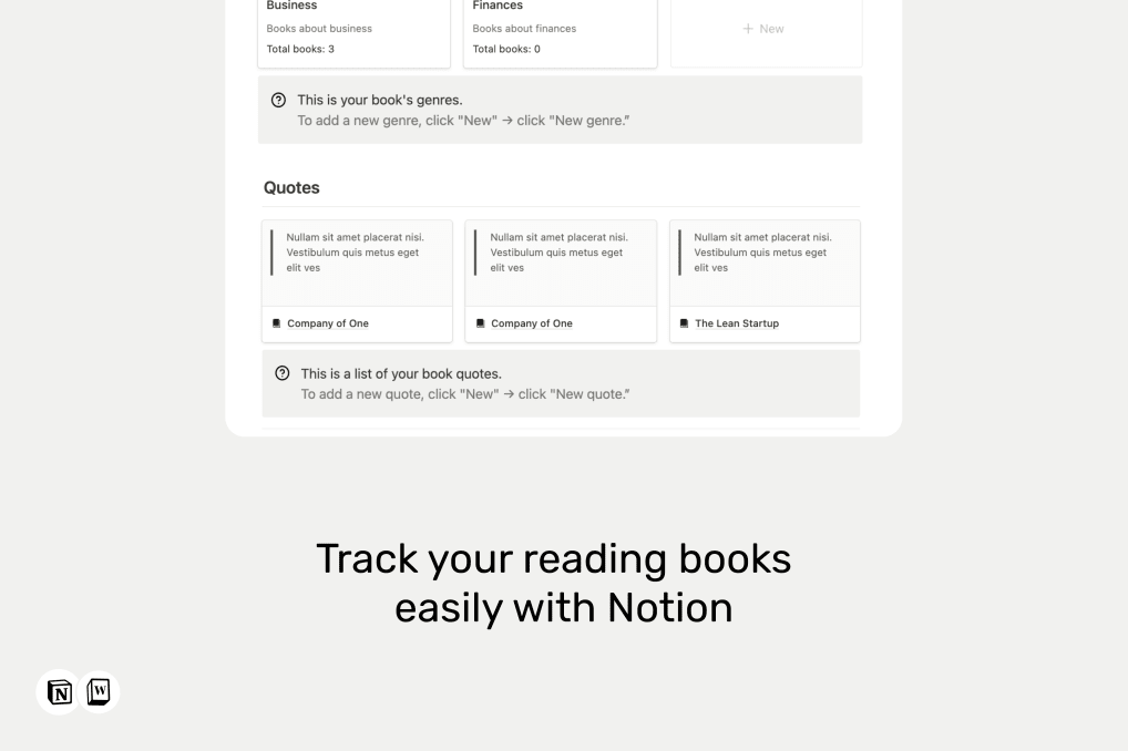 Notion Book Tracker | Prototion | Buy Notion Template