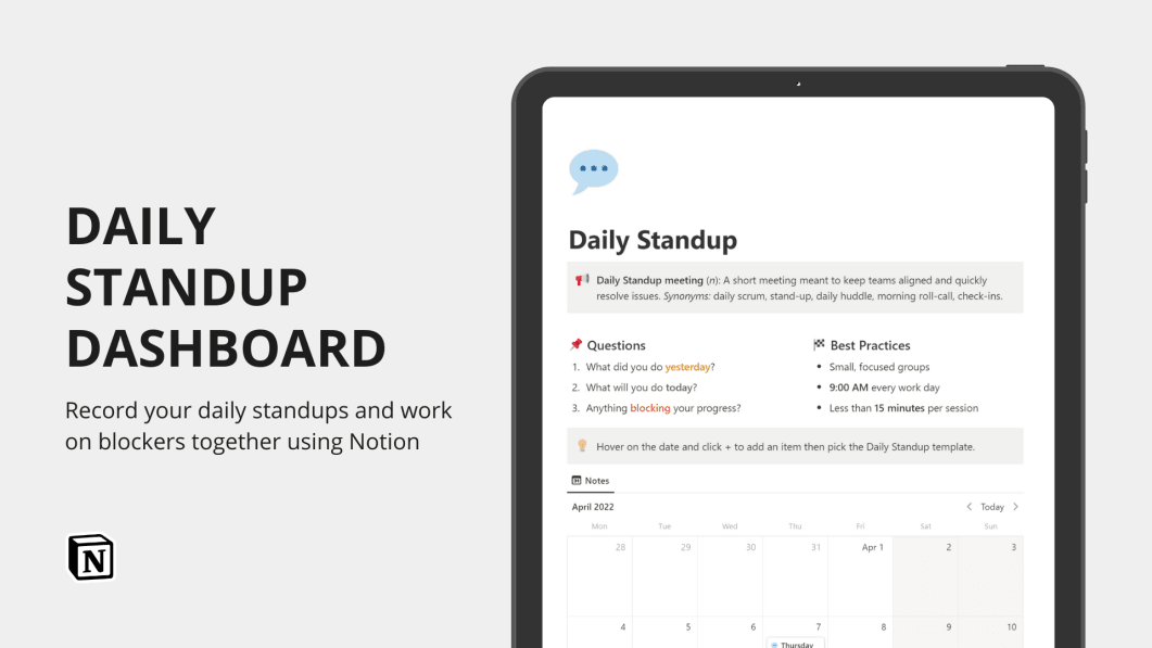 Daily Standup Dashboard