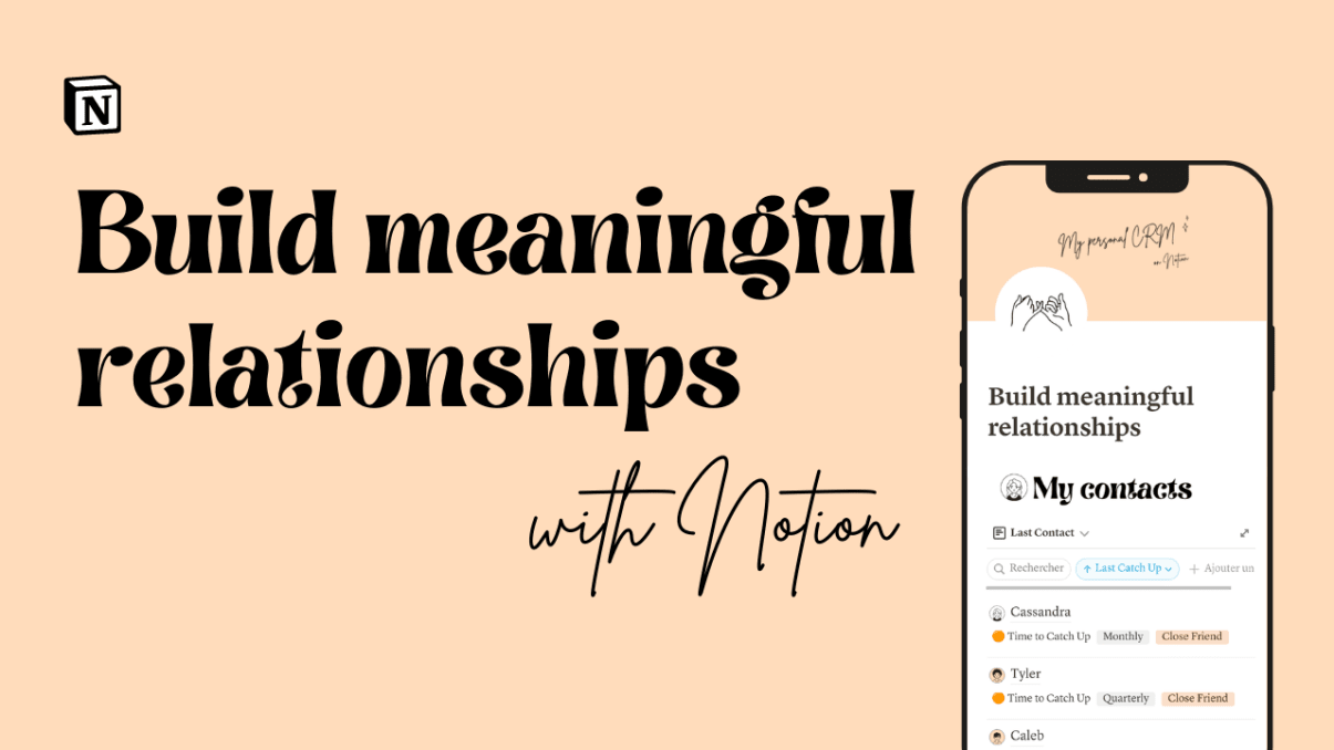 Build meaningful relationships | Prototion | Notion Template