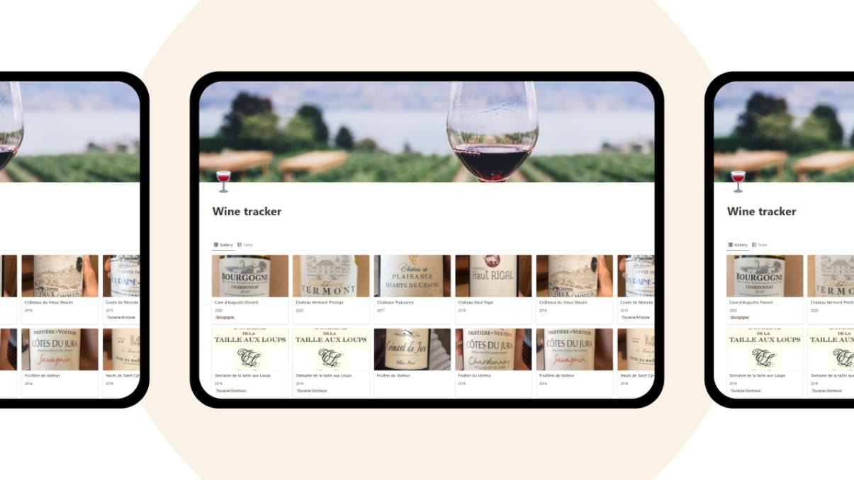 Notion's wine tracker template | Prototion