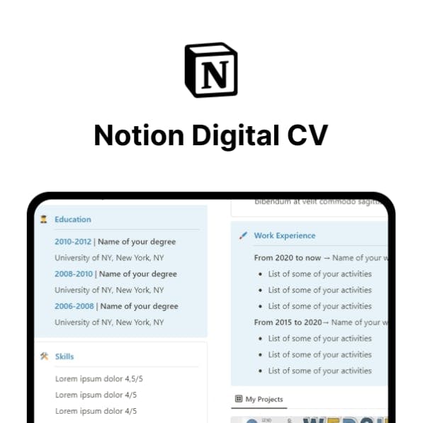 Notion Digital CV