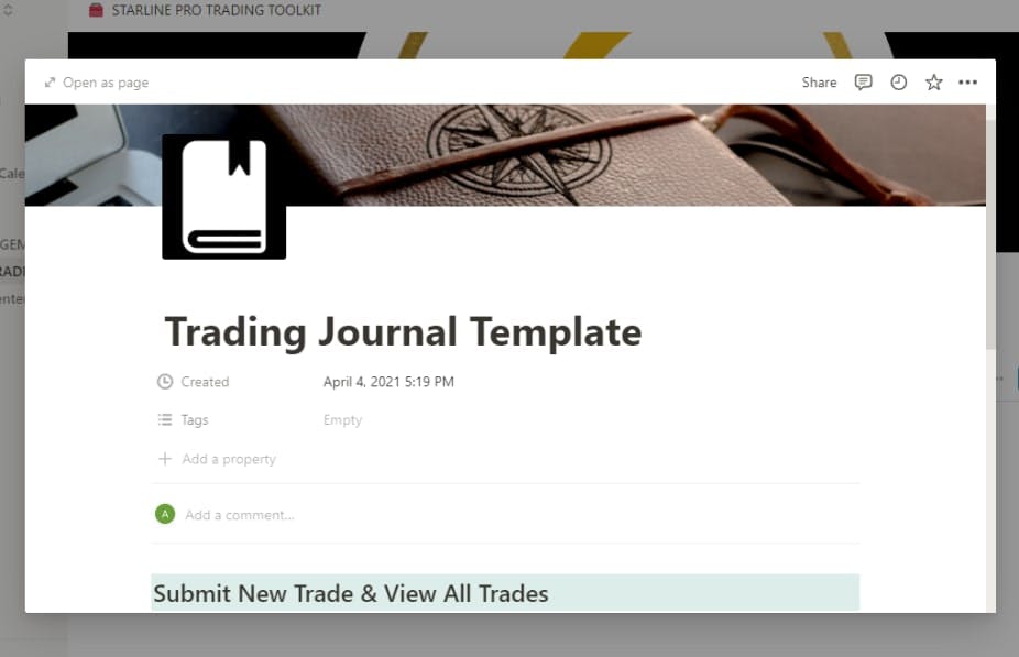  TRADING JOURNAL AND PERFORMANCE TRACKER
