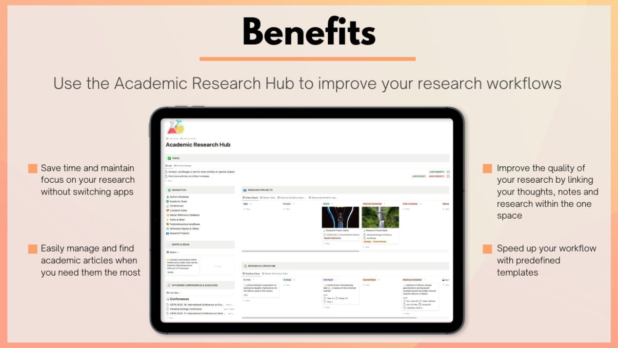 Academic Research Hub | Prototion | Buy Notion Template