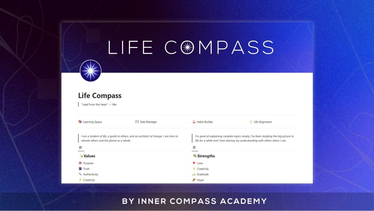 Life Compass| Prototion | Get Notion Template