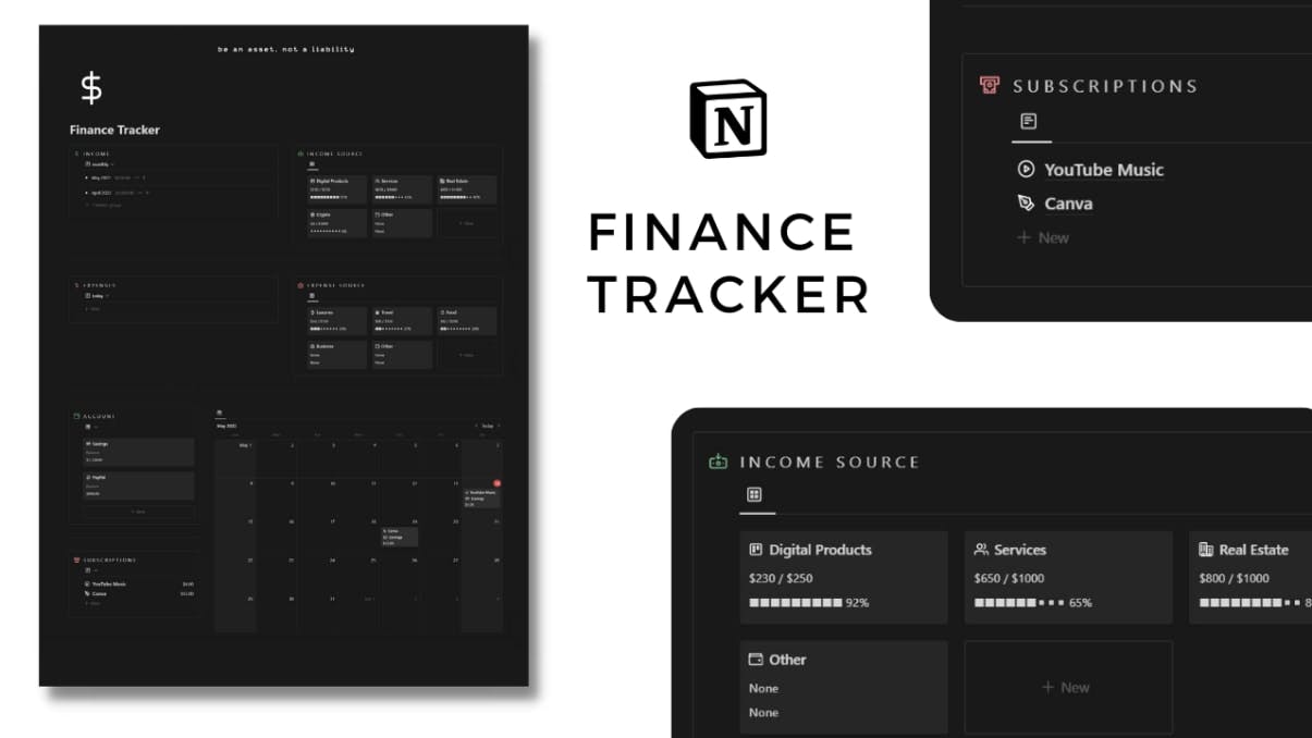 Notion Finance Tracker | Prototion | Buy Notion Template