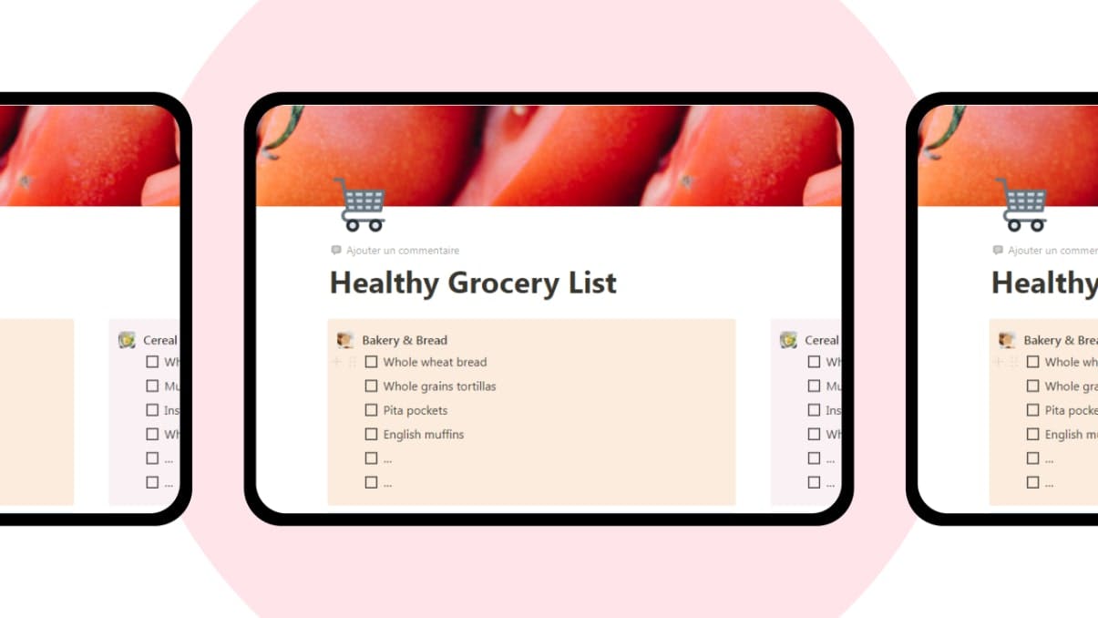 Notion Healthy Grocery List | Prototion | Notion Template