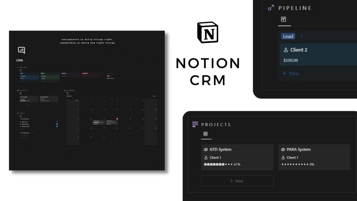 Project Management CRM | Prototion | Buy Notion Template