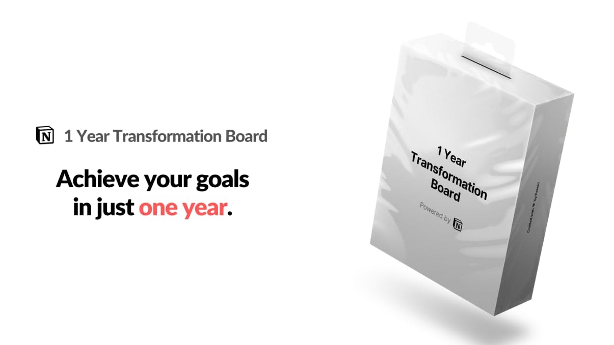 1 Year Transformation Board | Prototion | Notion Template