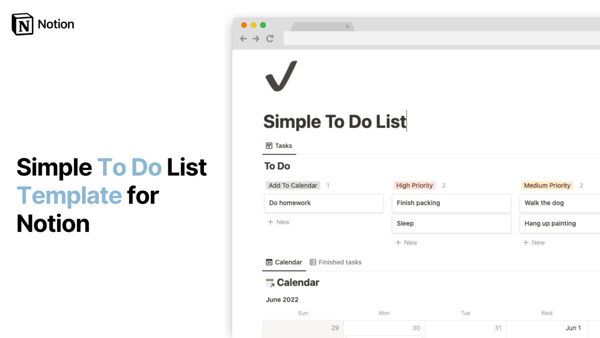 Simple To Do List Template | Prototion | Get Notion Template