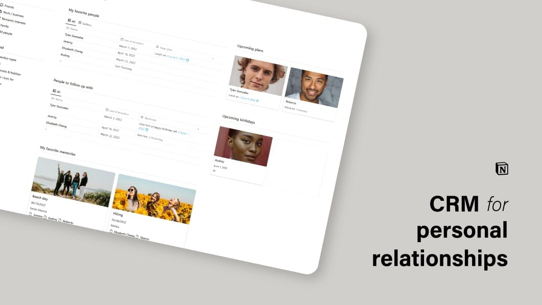CRM for personal relationships