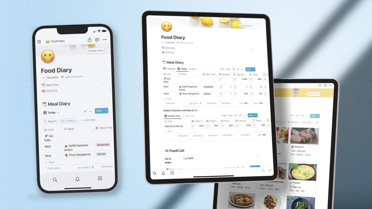 Meal Planner & Calories Counter | Prototion