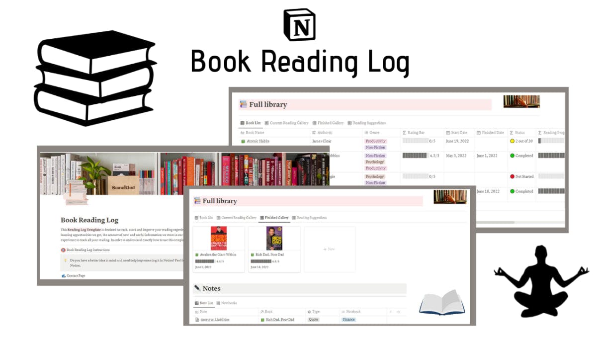 Book Reading Log  | Prototion | Buy Notion Template