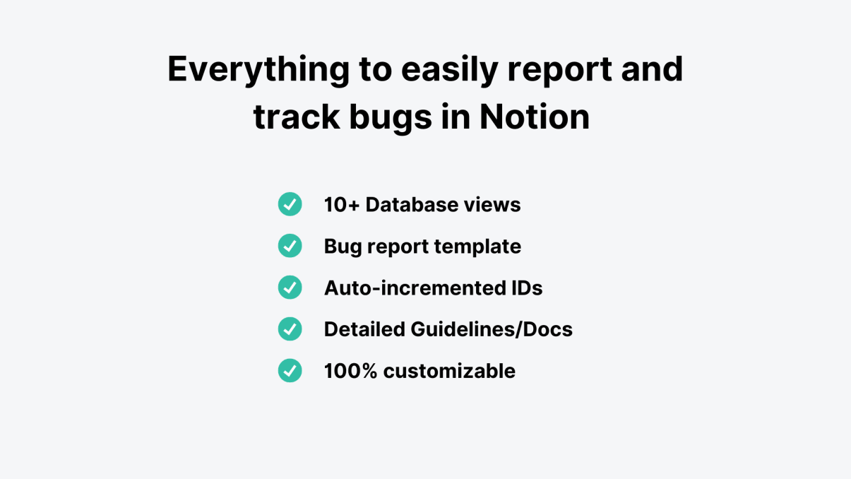 Notion Bug Tracker | Prototion | Buy Notion Tracker
