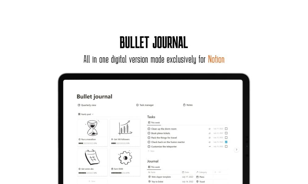 Bullet Journal for Notion