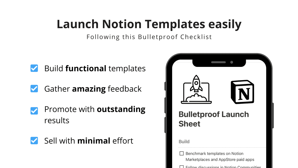 Bulletproof Notion Launch Sheet | Prototion 