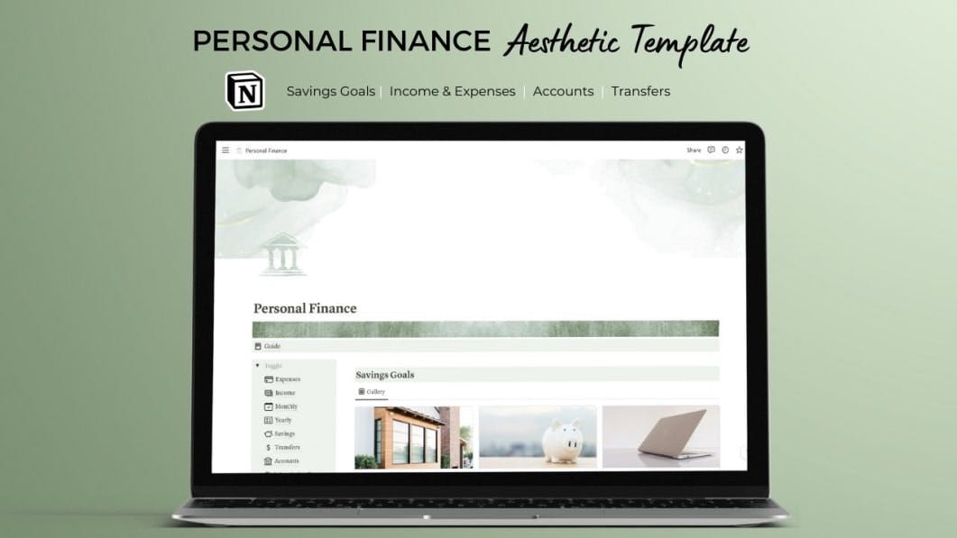 Aesthetic Personal Finance Notion Template